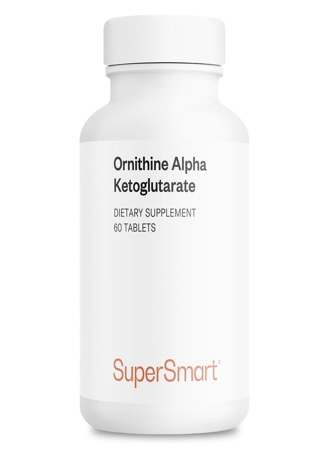Supersmart - Ornithine Alpha Ketoglutarate OKG 10g per Day (Highly Bioavailable) - Easy-to-Take & Potent L-Ornithine Supplement - Amino Acid | Non-GMO & Gluten Free - 60 Tablets - Image 1